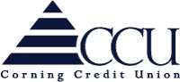 A blue and black logo for the accounting credit union.